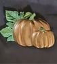 Cute Pumpkins Wall Hanger Ornament - Bronze tone - Image 3