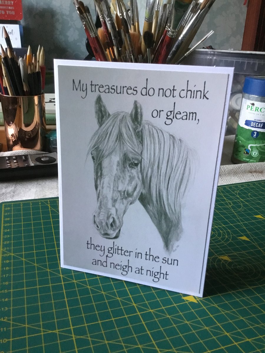 Horse Greetings Card - Blank inside