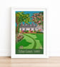 Esher Green Surrey travel poster print by Susie West