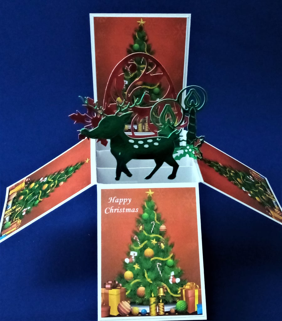 Christmas Card with Christmas trees