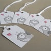 lovebird decorative gift tags
