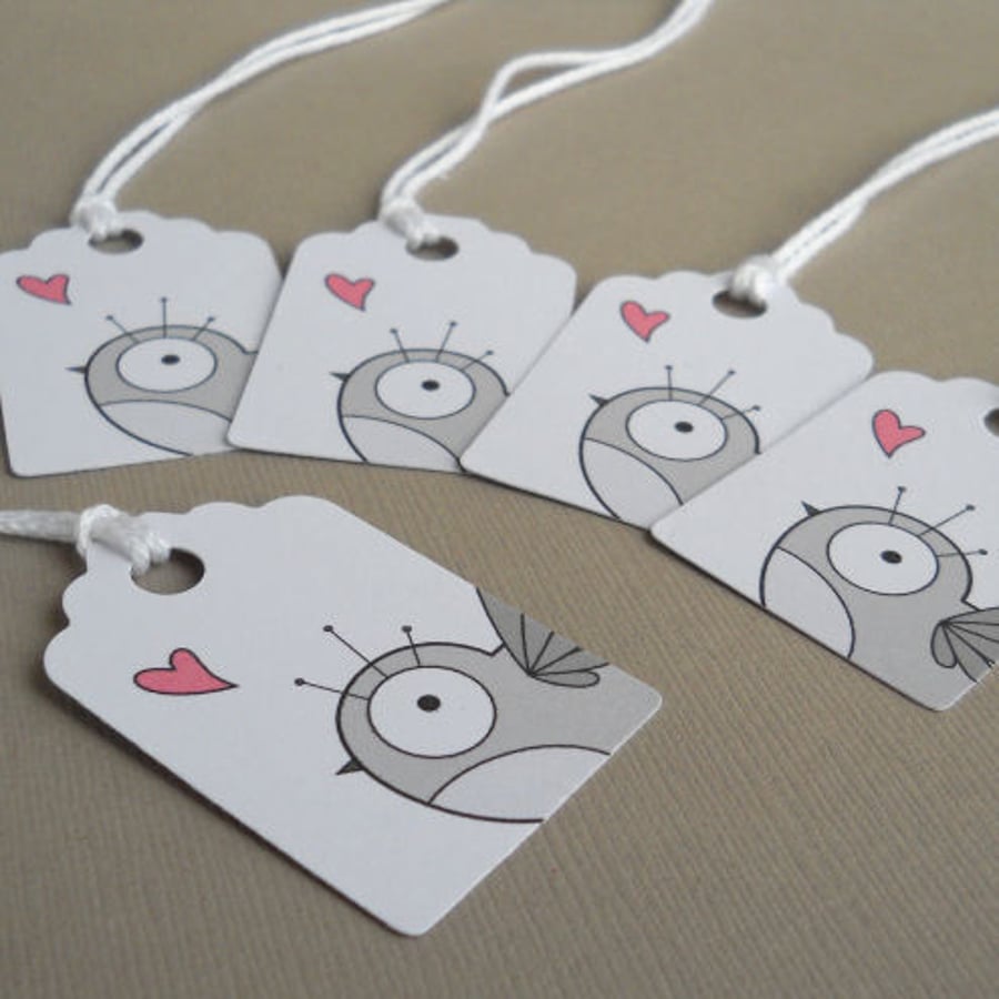 lovebird decorative gift tags