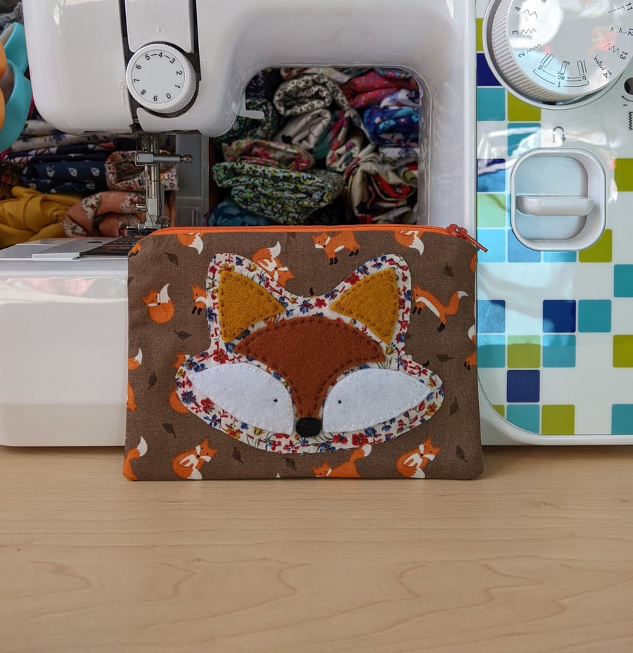Appliqué Fox Purse - Autumn