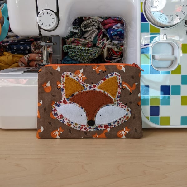 Appliqué Fox Purse - Autumn