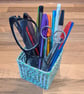 Medium container for office items - green cutout pattern - Image 4