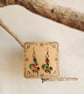 Rainbow Dangly Snake Earrings - Image 2