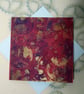 Steampunk Gelli Printed Art Greeting Cards Set One Off Cogs - Image 9