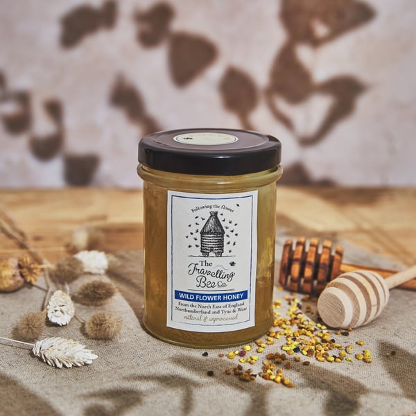 Wild Flower Honey with Honeycomb (2 jars)