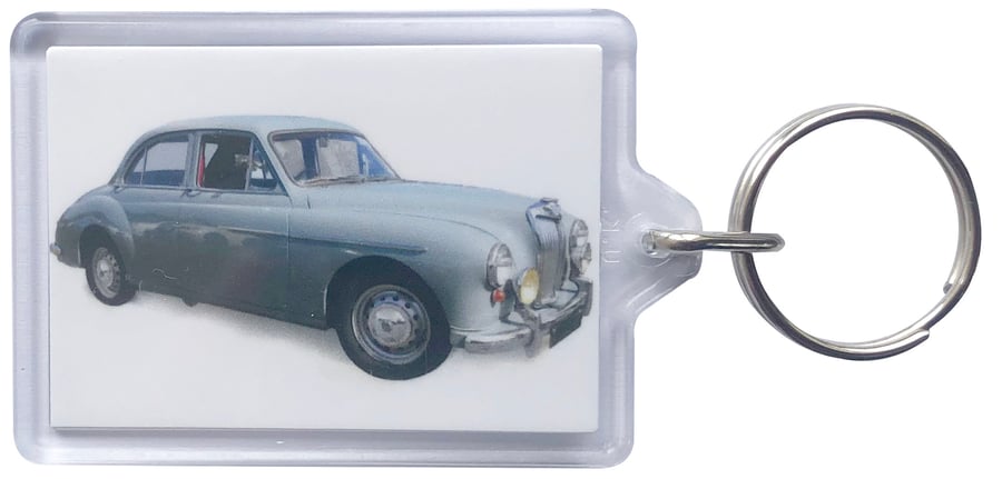 MG Magnette PB 1958 - Keyring with 50x35mm Insert - Car Enthusiast