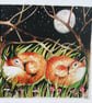 Whimsical Resting Foxes Watercolour  - Image 1