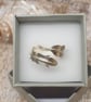 Sterling Silver 925 Unique Feather Adjustable Ring Full Hallmark - Image 1