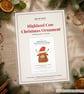 Printed Highland Cow Christmas Ornament Knitting Pattern, DK Paper Pattern - Image 1