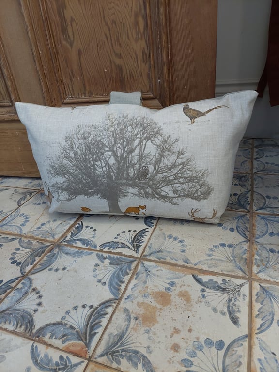 Woodland Animal scene Doorstop Large Oblong Style with Handle