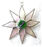 Shiny Star Suncatcher Stained Glass Dichroic Green Handmade  - Image 3