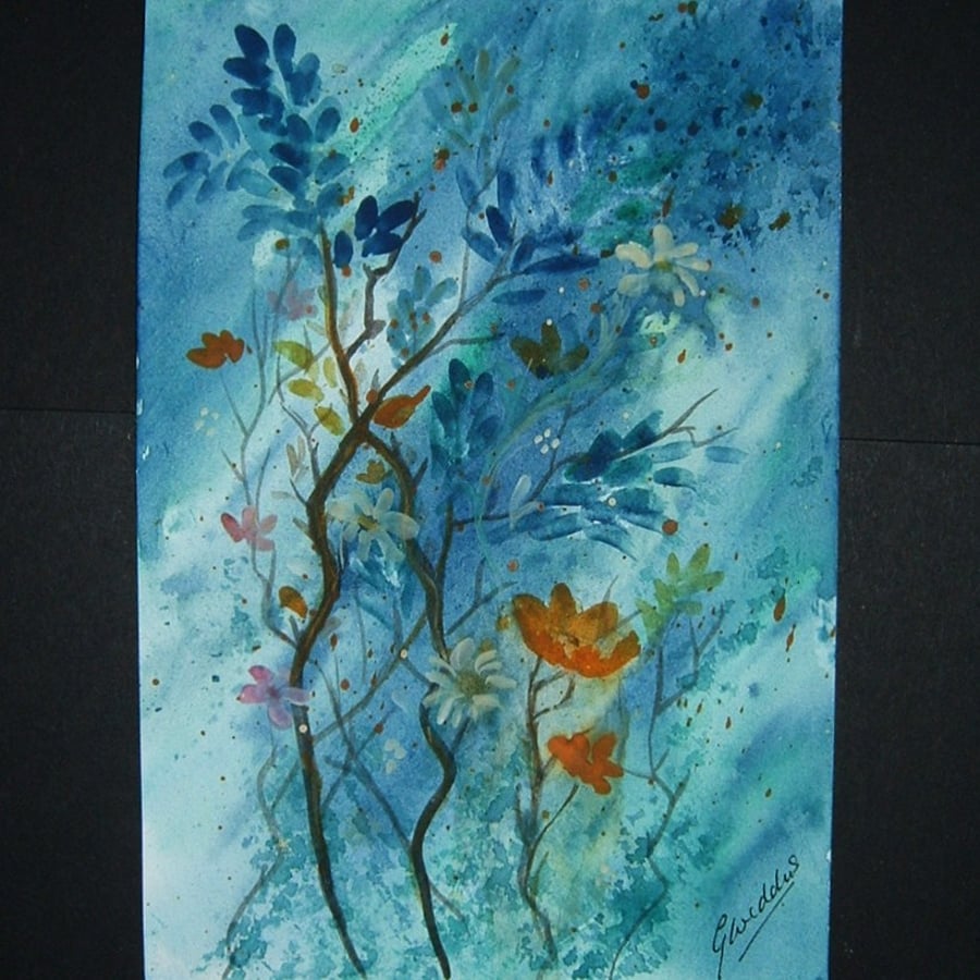 floral impressions original art painting watercolour ref 165