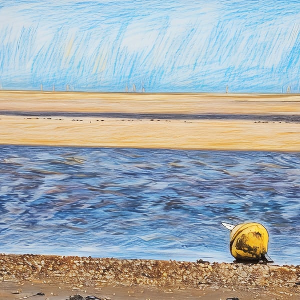Sea Beach Wells-Next-Sea Norfolk Greeting Card A5 