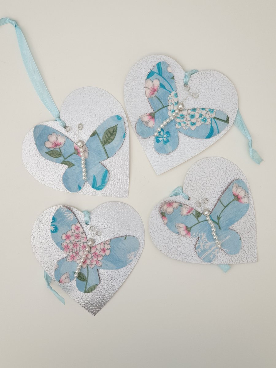 Pretty 3D butterfly luxury gift tag set