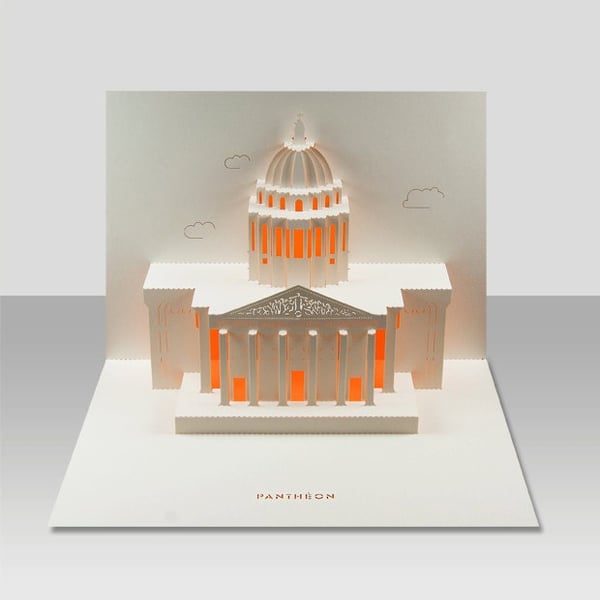 Pantheon pop-up 3D card