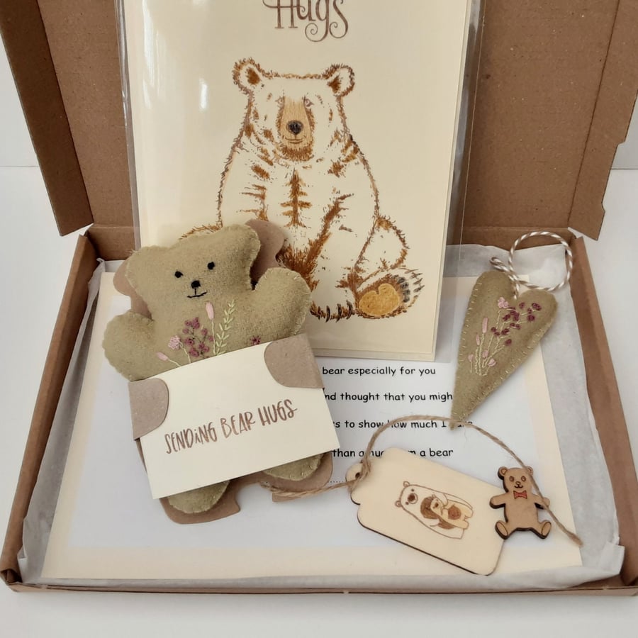 Bear hugs, Birthday Letterbox gift, Sending Bear Hugs, Bear hug postal box 