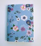 Pretty blue floral A7 mini pocket notebook - Image 2