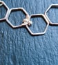 Sterling Silver Honeycomb Necklace with Bee  - Image 2
