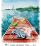A4 Chunky Dunk Lakeside Coloursplash Print – Modern Coastal Wall Art, Unframed - Image 1