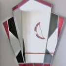 Art Deco style colored mirror .Ideal for all situations.