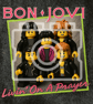 LEGO-Inspired Bon Jovi "Livin’ on a Prayer" – 5x5" Print Mounted for 9x9" Frame - Image 1