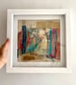 Ghostly Dancer in the Spotlight, hand embroidered abstract textile art  - Image 1