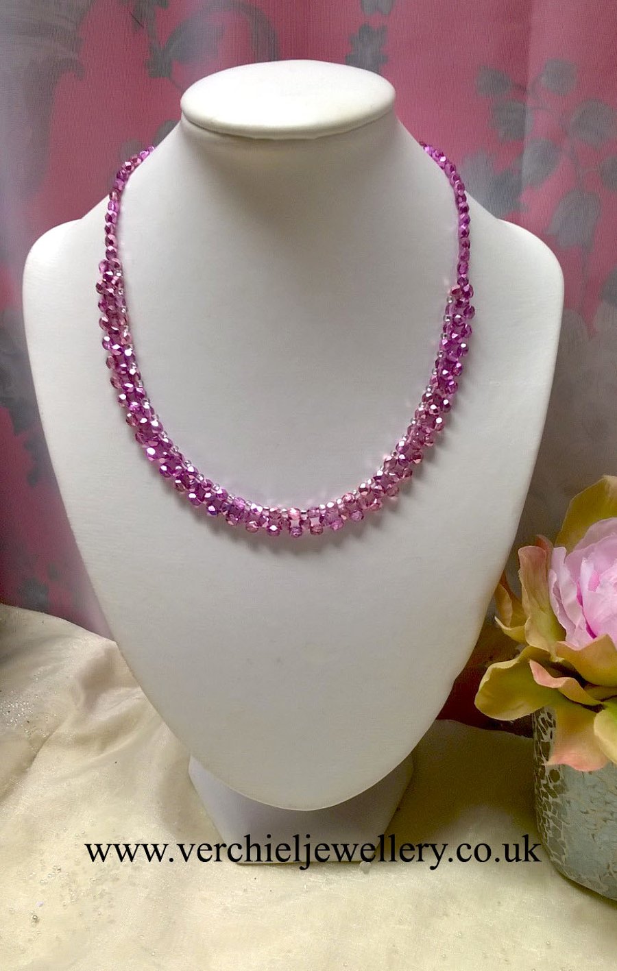 Pink Flamingo Crystal Necklace