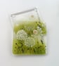 Dandelion set of two coasters, fused glass, barware, home decor, patio decor, fe - Image 1