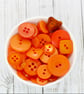 Orange Button Mix, Pack of 50 Buttons - Image 1