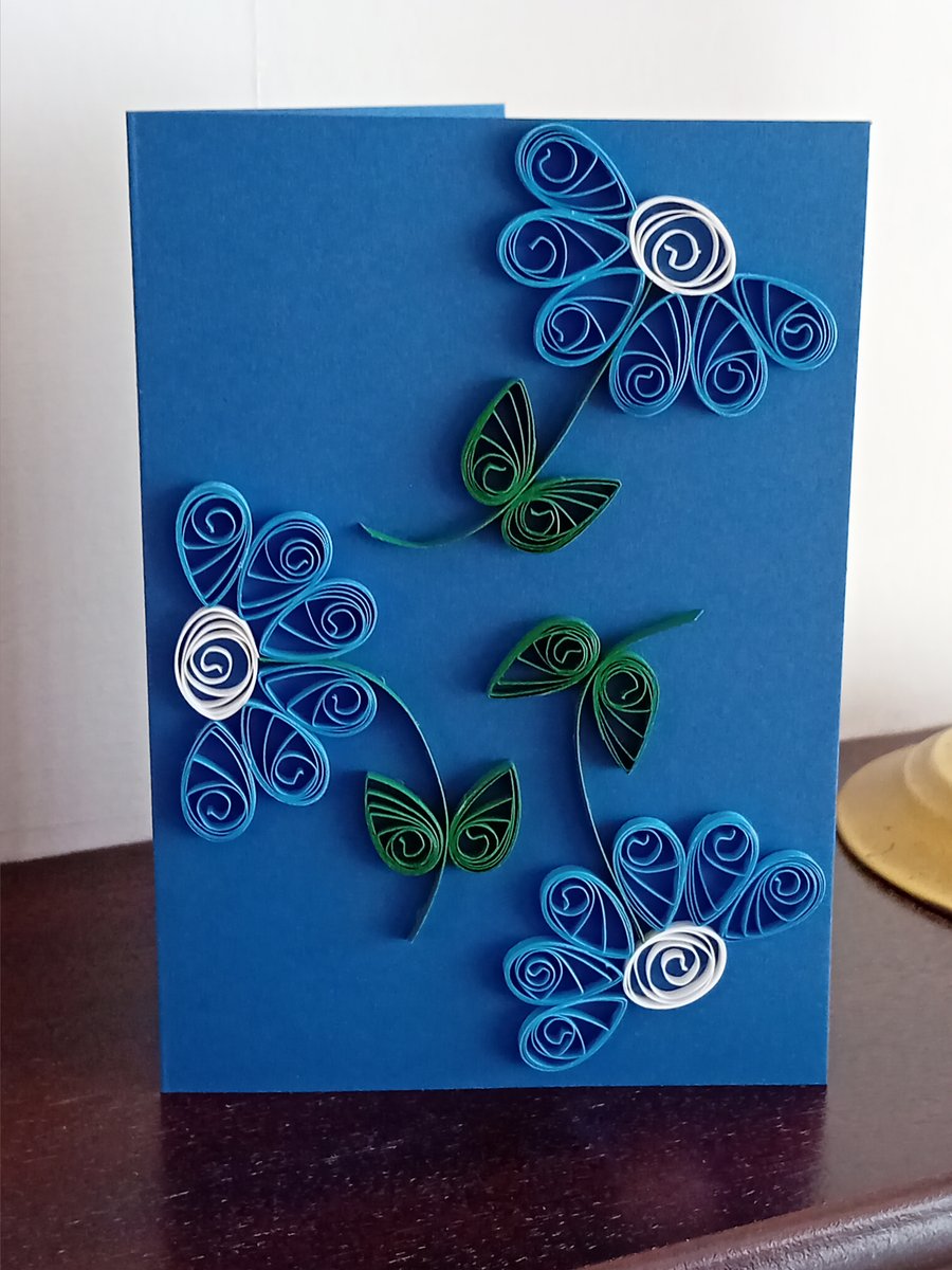 Blue Quilled Daisies 