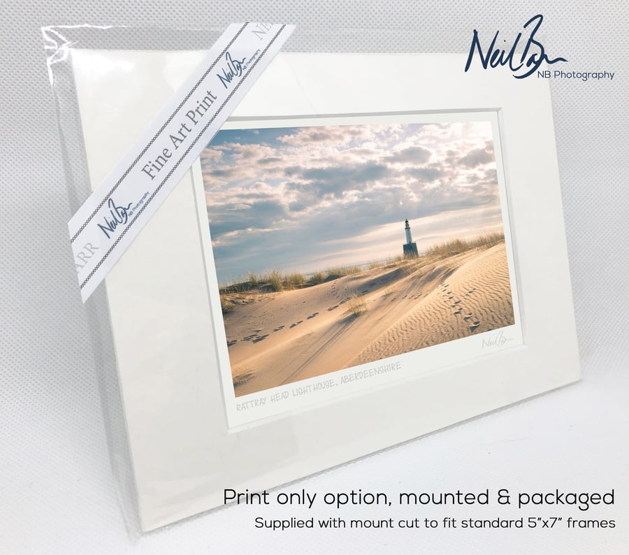 Rattray Head Lighthouse, Aberdeenshire, Scotland - A6 (7" x 5") Unframed Print