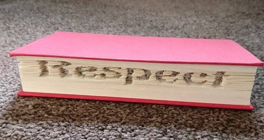 Respect, CUT & FOLD Book Folding Pattern - EMAILED PDF PATTERN