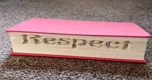 Respect, CUT & FOLD Book Folding Pattern - EMAILED PDF PATTERN