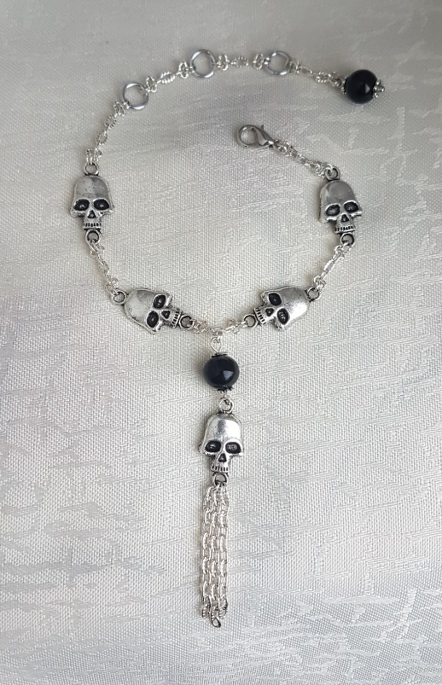 Curse of the Necromancer Gothic Skull Bracelet