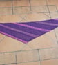 Asymmetrical Scarf, Wrap, Shawl, Purple, Pink, Green, Handspun Knitted, Merino  - Image 8