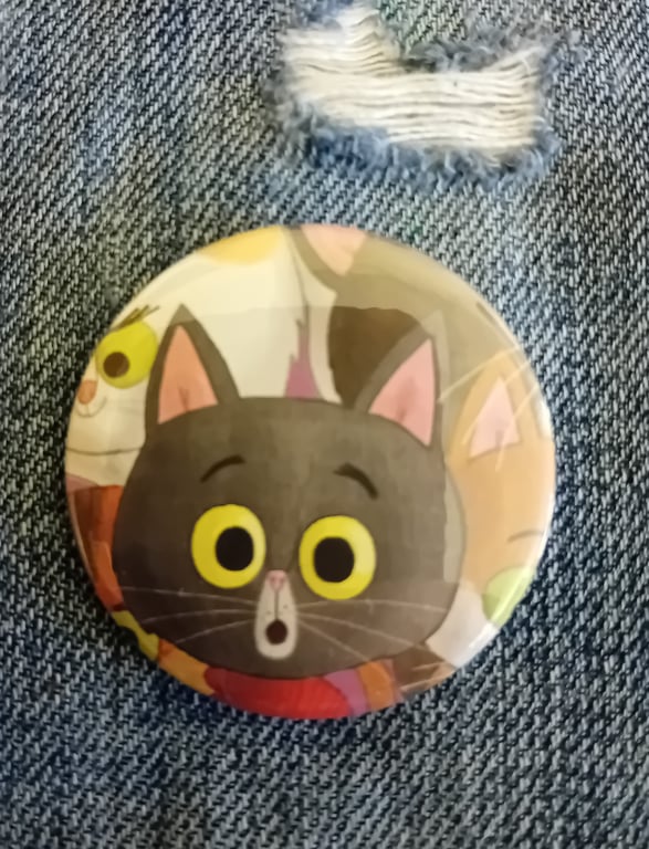 Picture Book  Badge - Shocked Cat