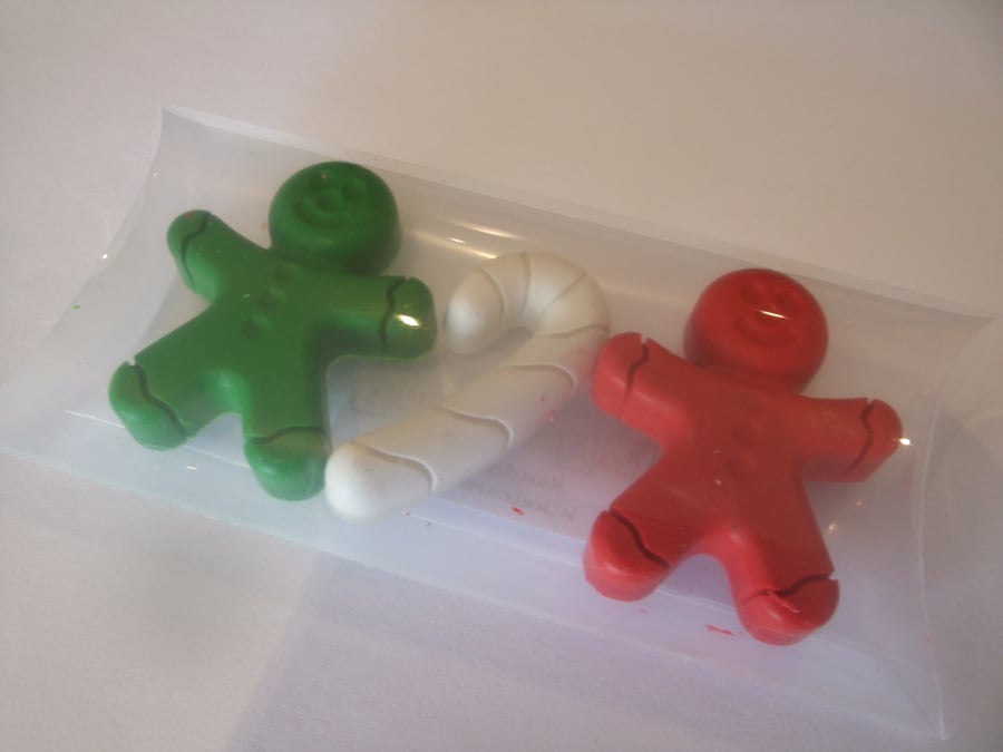 Christmas Gingerbread Men Crayons