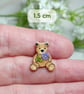 Handmade Aster Teddy Bear Brooch, September Birth Flower, Personalised Pin - Image 4