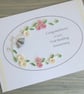 First wedding anniversary card with quilled flowers - Image 1