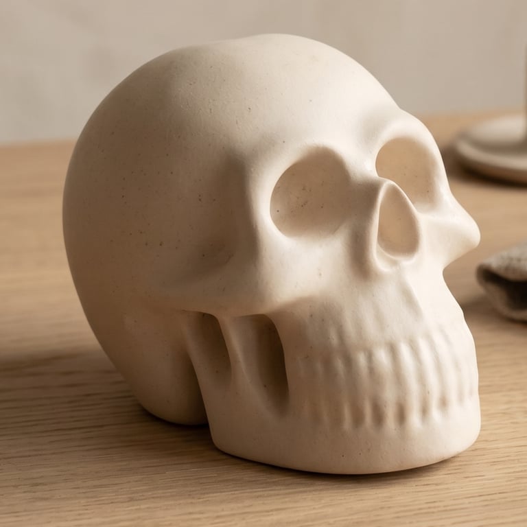 Small White Skull - Halloween Decoration Suitable for Painting