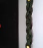 Green leather braided bracelet - Image 1