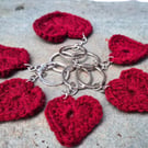 Crochet Heart Keyrings