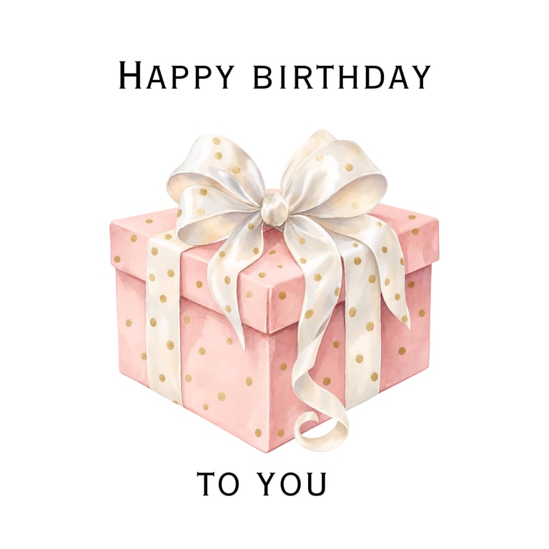 Pink Birthday Cards - personalised or standard print