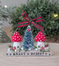 Handmade Wooden Toadstool Christmas Decoration  - Image 2