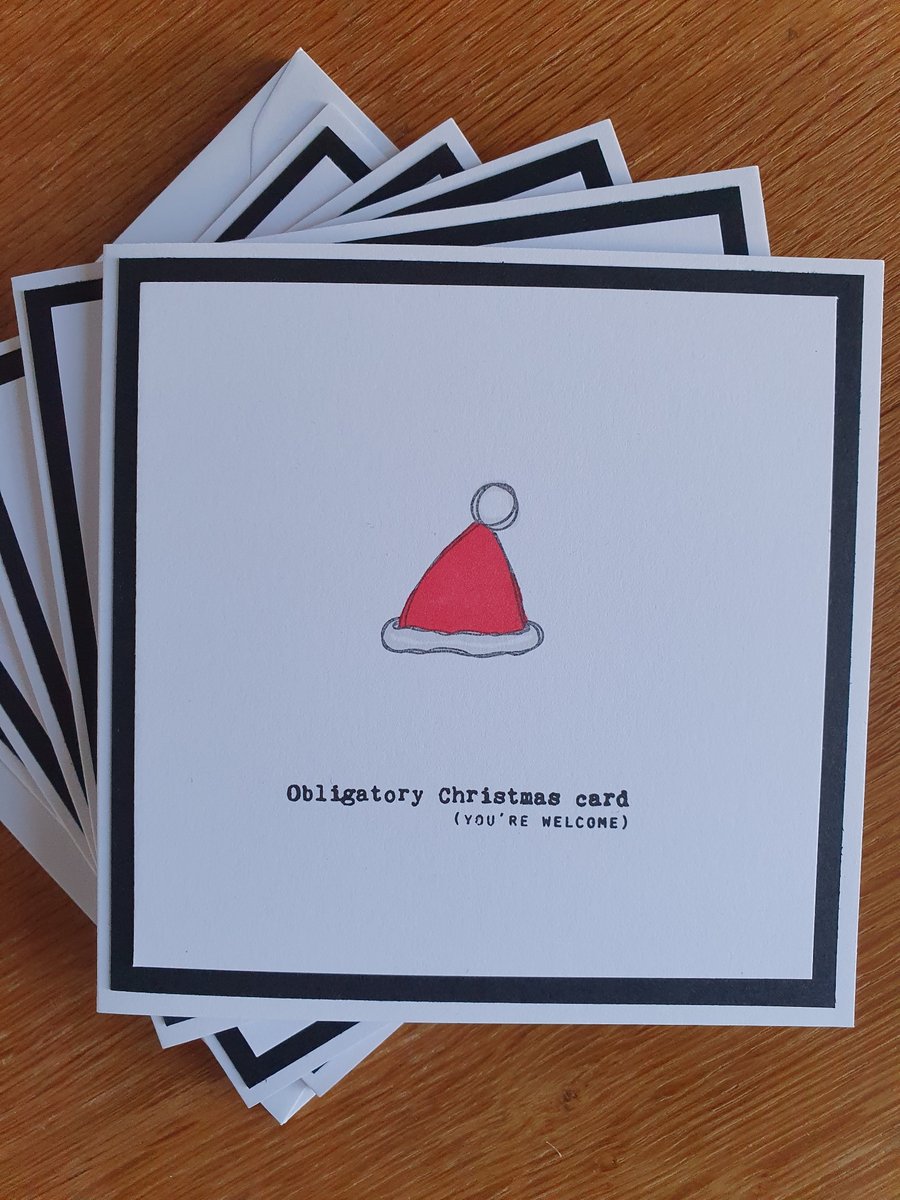 Pack of 5 humorous Christmas cards