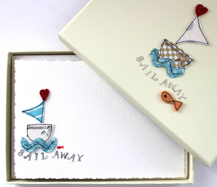 'Sail Away' - A Box of Six Postcards with Envelopes