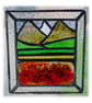 Poppy Mountain Picture Suncatcher Stained Glass Fusion 002 - Image 3